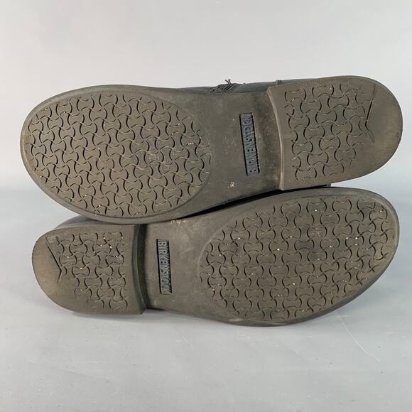 BIRKENSTOCK Size 9 Black Ruched Leather Pull On Side Zipper Boots - Picture 8 of 10